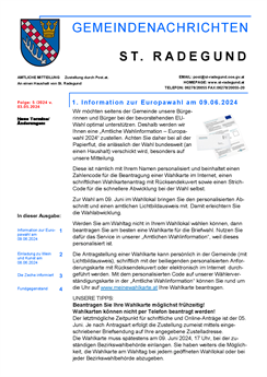 Gemeindenachrichten 5/2024 (03.05.2024)